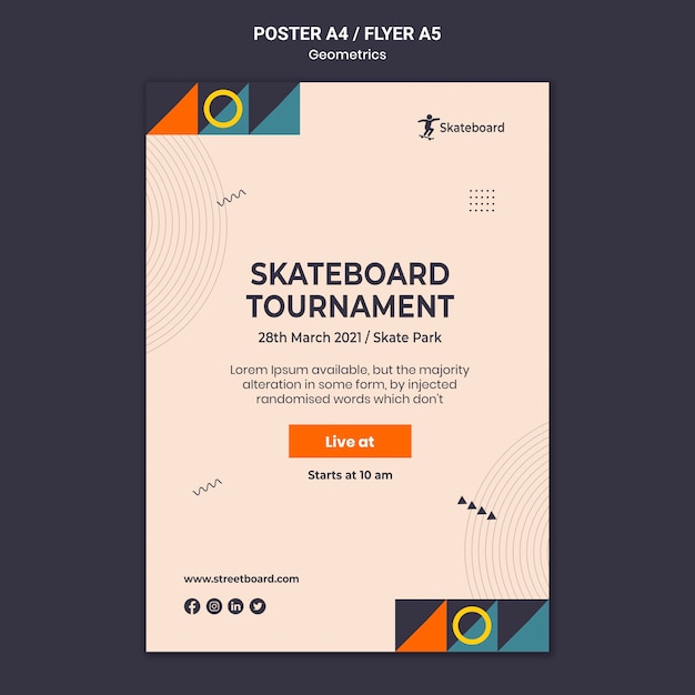 Skateboarding Flyer Template – Free Download