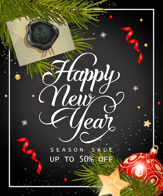 New Year Season Sale Lettering – Free Download Free Stock Photo