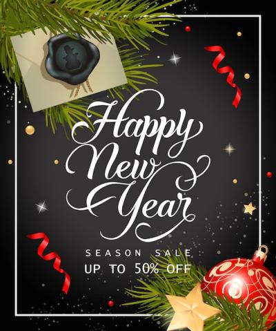 New Year Season Sale Lettering – Free Download Free Stock Photo