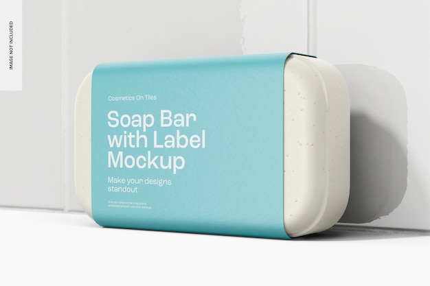 Soap Bar Mockup with Label – Free Download