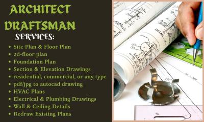 I Will Be Your Architect or Draftsman for AutoCAD 2D Floor Plan, House Plans Blueprints