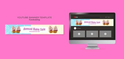 Fundraising Event YouTube Banner Template – Free Download