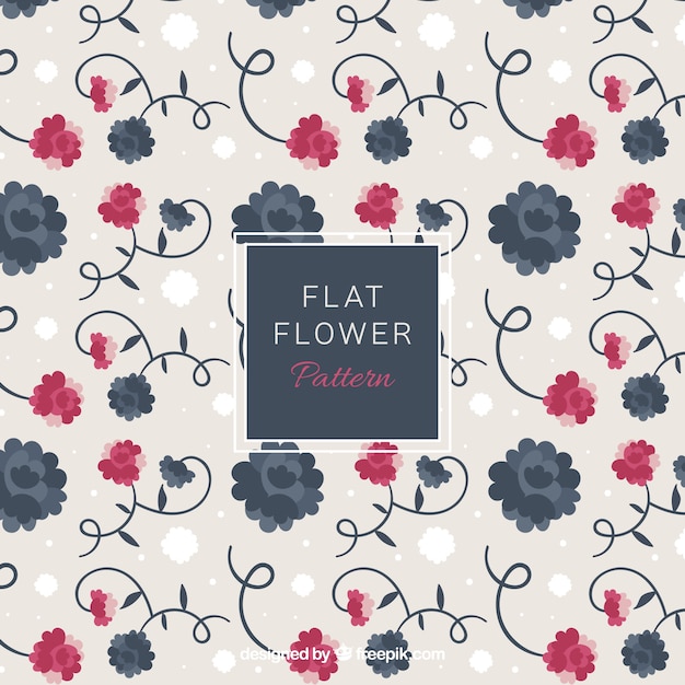 Pretty Pattern of Red and Blue Flowers – Free Stock Photo for Download