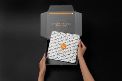 Paper Box Mock-Up: Free Stock Photo for Download