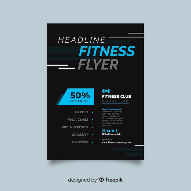 Fitness Flyer Template – Download Free Stock Photo