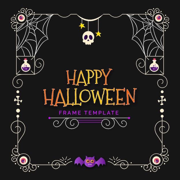 Gradient Halloween Frame Template – Free to Download