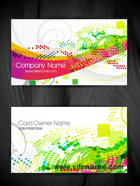 Colorful Modern Business Card – Free to Download