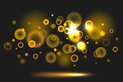 Bokeh Gradient Golden Lights on Dark Background – Free Stock Photo for Download