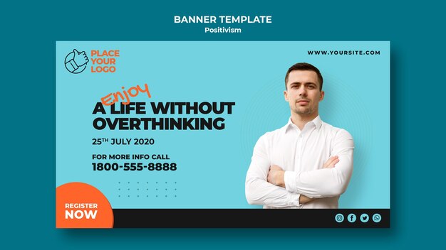 Positivism Concept Banner Template – Free Download