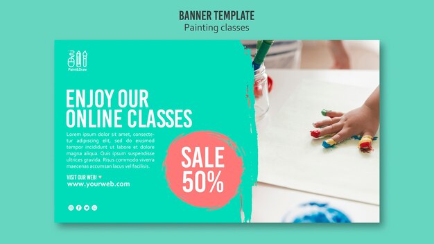 Creative Paint and Draw Banner Design – Free Download