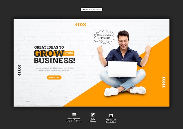 Business Promotion and Corporate Web Banner Template – Free Download