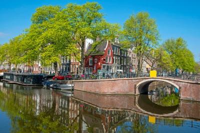 Spring Cityscapes of Amsterdam’s Keizersgracht in the Netherlands – Free Stock Photo Download