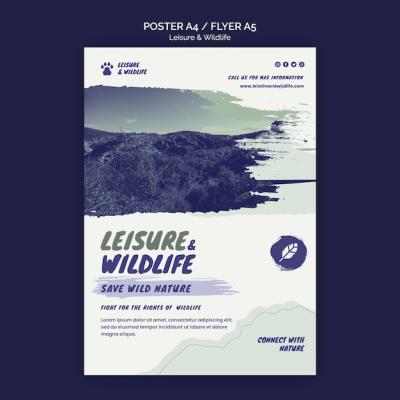 Leisure and Wildlife Poster Template – Free Download