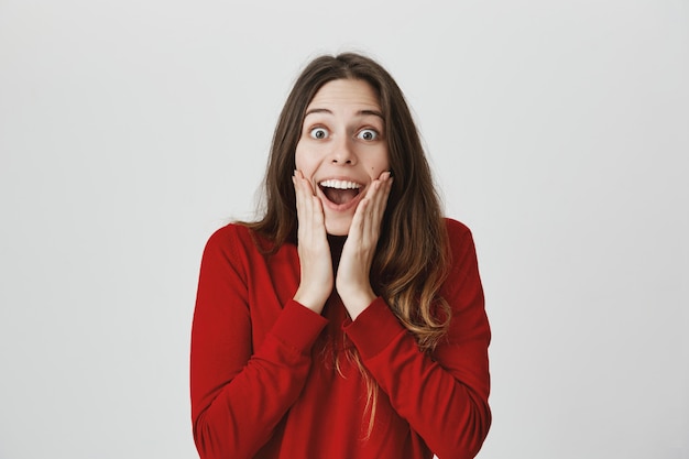 Surprised Happy Woman Hearing Good News with a Smile – Free Stock Photo, Download Free