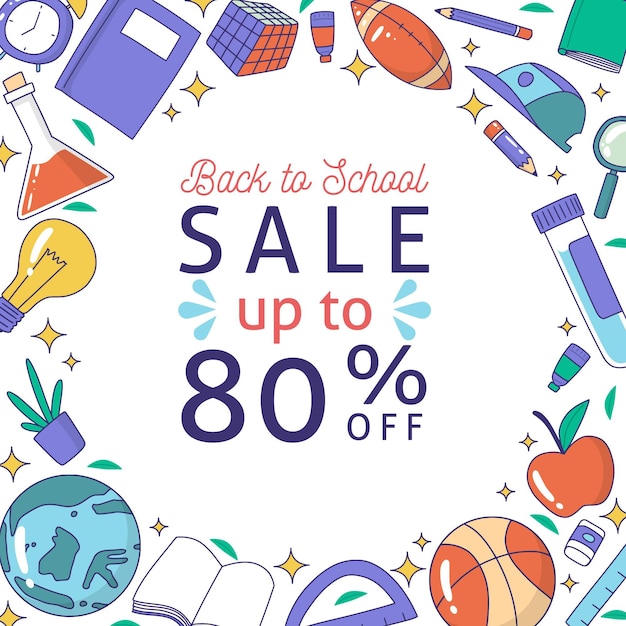 Hand Drawn Back to School Sales – Free Download