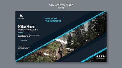 Hiking Banner Template Theme – Free Download