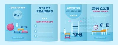 Hand Drawn Fitness Center Template – Free Download