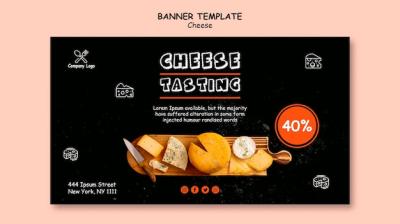 Cheese Tasting Banner Template for Free Download