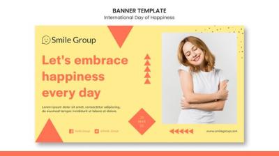 International Day of Happiness Banner – Free Download