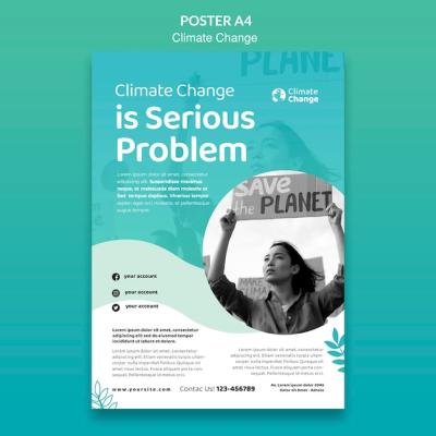 Climate Change Problem Poster Template – Download Free Stock Photo