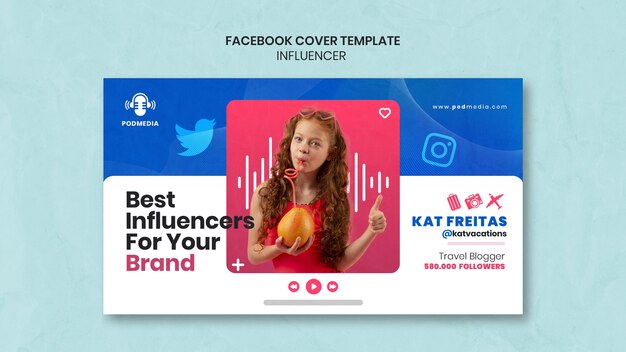 Flat Design Influencer Template – Free Download