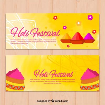 Hand Drawn Holi Festival Banners – Free Stock Photos for Download