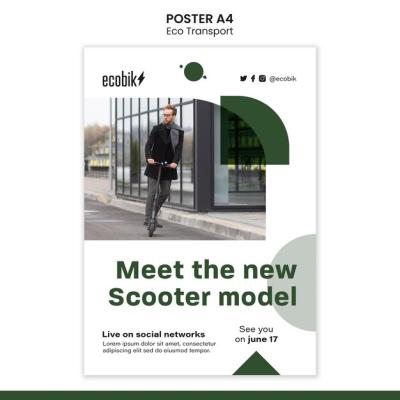 Eco Transport Poster Template – Free Download