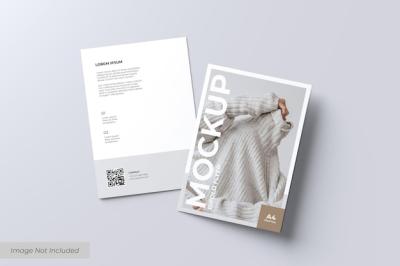 Portrait Bifold Flyer Mockup – Download Free Stock Photo