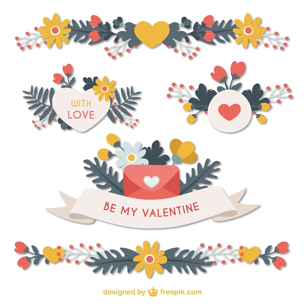 Cute Floral Valentine’s Day Decoration – Free Download