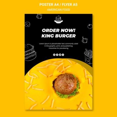 American Food Poster Template Concept – Free Download