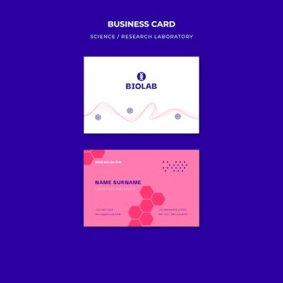 Science and Tech Horizontal Business Card Template – Free Download