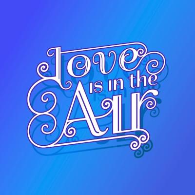 Happy Valentine’s Day Lettering on Blue Background – Free Stock Photo, Download for Free