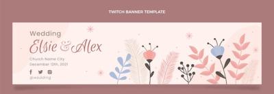 Hand Drawn Wedding Twitch Banner – Free Download