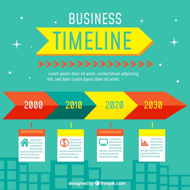 Infographic Timeline Concept – Free Download of Vector Templates