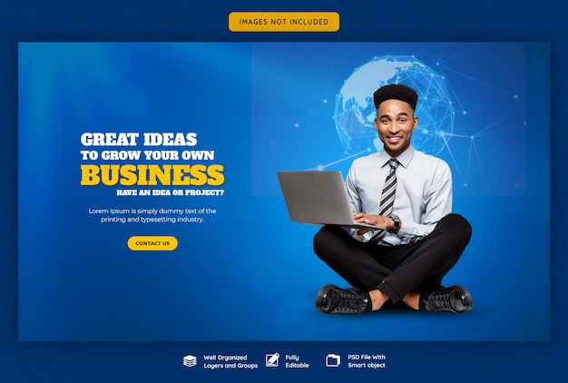 Business Promotion and Corporate Web Banner Template – Free Download