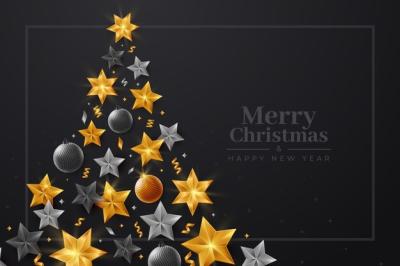 Realistic Christmas Background Decoration – Free Download