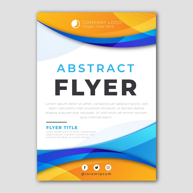 Gradient Abstract Flyer Design for Creative Projects – Free Download