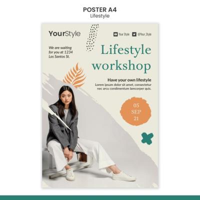 Personal Lifestyle Poster Template – Free Download