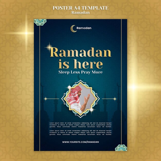 Gradient Ramadan Template Design for Free Download