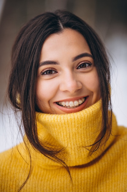 Young Girl in a Yellow Sweater – Free Stock Photo, Download Free Stock Photo