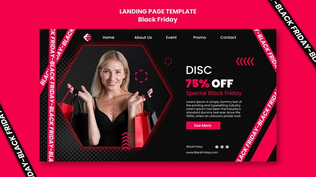 Black Friday Landing Page Template – Free Download