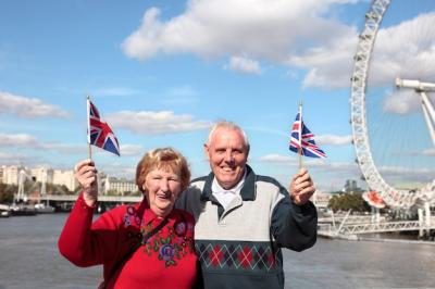 Senior Couple Holding British Flag – Free Stock Photo for Download