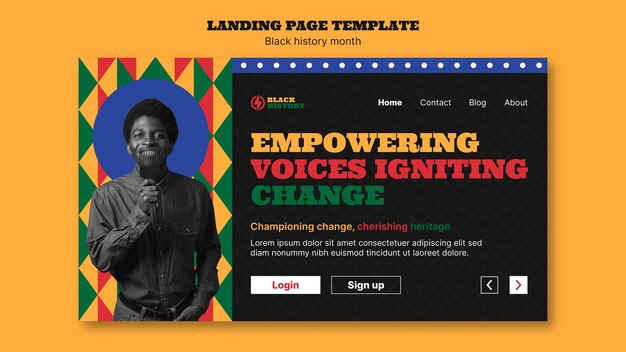 Black History Month Celebration Landing Page – Free Download