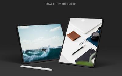 Tablet Pro Mockup Scene Creator with Stylus Pen – Free Download