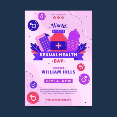 Vertical Flyer Template for World Sexual Health Day – Free Download