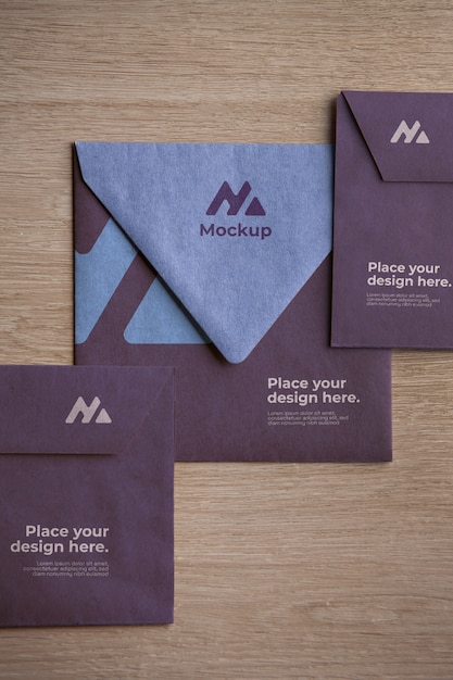 Flat Lay Kraft Paper Envelopes – Free Stock Photo Download