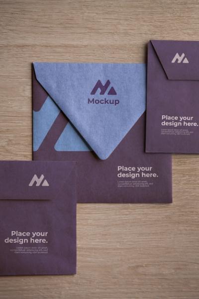 Flat Lay Kraft Paper Envelopes – Free Stock Photo Download