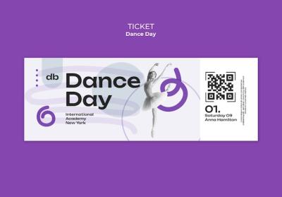 International Dance Day Celebration Ticket Template – Download Free Stock Photo