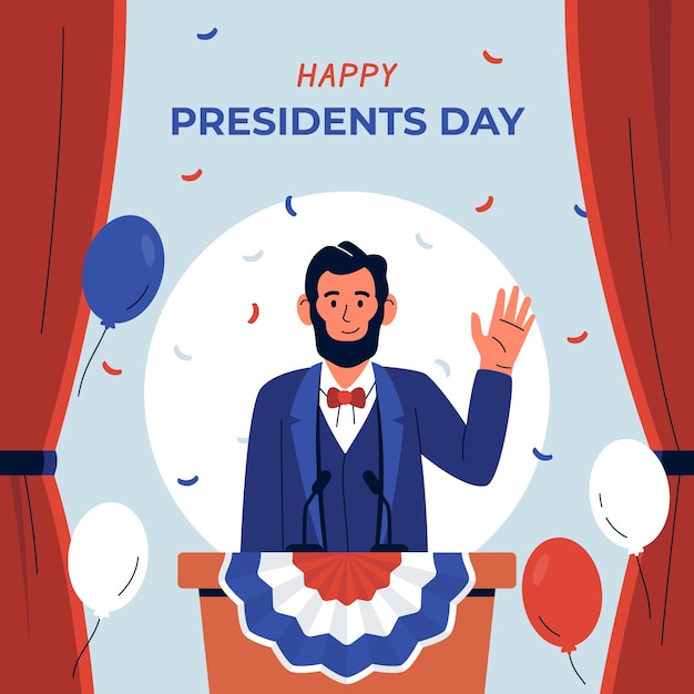 Flat Presidents Day Illustration – Free to Download