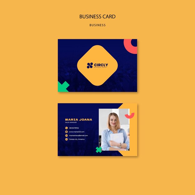 Professional Horizontal Business Card Template – Free Download